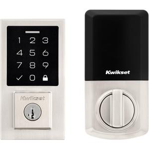Kwikset SmartCode 270 Keyless Entry Electronic Touchpad Deadbolt Door Lock with Auto-Lock, Custom User Codes, Advanced Security in Satin Nickel Contemporary