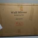 Tanmicoshomy 24 x 47 Inch White Rectangle Wall Mirror, Rectangular Mirrors for Bathroom, Bedroom Living Room or Entryway, Wall Mounted Horizontal or Vertical