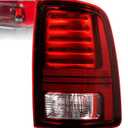 LED Tail Lights Compatible with 2013-2018 Ram 1500,2014-2018 Ram 2500/3500 Rear Taillight with Blub Brake Lamp Assembly Red Lens Black Interior Right Passenger Side Replace 68093080AB