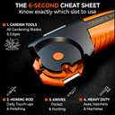 Orange Ninja 7-in-1 Garden Tool & Knife Sharpener Sharpens Axe, Hatchet, Machete, Pruner & Shears One Tool for All Your Outdoor Blades Gift for Gardeners