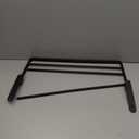 BOZWELL Bathroom Lavatory Towel Rack with Two Towel Bars,24-Inch Towel Holder with Shelf BZ205-A (Matte Black)