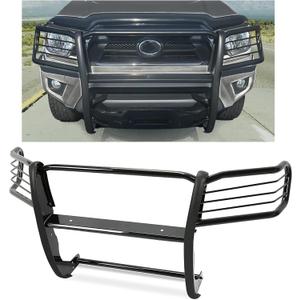 HECASA Brush Guard Compatible with 2005-2014 Toyota Tacoma Bull Bar Front Bumper Grill Grille Guard Protector Brush Push Bar Black Steel Exterior Accessories Power Coated