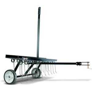 Agri-Fab 45-0295 48in Tow Behind Lawn Dethatcher,24 Durable Spring Steel Tines Lawn dethatcher, Designed to pull behind Lawn and Garden Tractors, Black