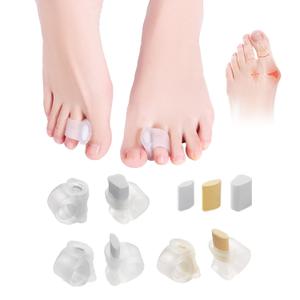 Adjustable Big Toe Separators For Women Men, Silicone Gel Spacers Corrector, For Bunion Hammer Overlapping, 6 Pcs