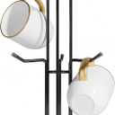 HULISEN Mug Tree for Large Cups, Counter Coffee Mug Holder with 6 Hooks, Metal Coffee Cup Holder Tree, Standing Rack for Countertop, Kitchen Counter Decor, Black