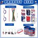 Paterr 102 Pcs Hockey Party Favor Supplies Set Include Hockey Drawstring Bags Silicone Bracelets Badge Buttons Spiral Notebooks Pencils and Erasers Bookmarks and Stickers for Gifts
