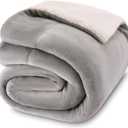 NANPIPER Baby Sherpa Blanket,Warm Toddler Throw Blanket,Soft Newborn Fleece Blanket for Winter (Light Grey, 30x40 Inches)