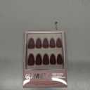 Glamnetic Press On Nails - Cherry Glaze | Short Round Bright Cherry Red Fake Nails with a Glaze Finish | 15 Sizes - 30 Nail Kit with Glue