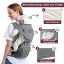 Baby Carrier, 6-in-1 Newborn to Toddler Carrier(7-50lbs), Front & Back Carrier with Detachable Hip Seat, Soft & Adjustable, All Seasons, Ideal for Mom & Dad, Perfect for Shopping & Travel - Grey
