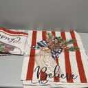 ONFAON Christmas Decorations - Christmas Pillow Covers 18x18 Set of 4,Christmas Mat Home Decorative Merry Christmas Square Pillowcase for Home Sofa