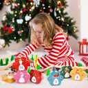 24 Pcs DIY Christmas Advent Calendar Boxes, 24 Days Advent Countdown Gift Boxes, 3D Dog Paw Christmas Cardboard Number Boxes for Kids Family Xmas Winter Holiday Decoration Supplies