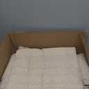 Sanracie Cotton Oversized King Bedspread (128"x120"), Oatmeal Colored Waffle Weave Quilted Set Extra Wide Farmhouse Aesthetic Bedding Set 3Pcs Soft Breathable Bedding Coverlet for All Season