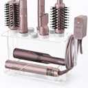 Hair Tool Holder for Dyson Airwrap, Acrylic Double-Layer Storage Holder, Hair dryer Stand Wall Mounted or Desktop, Shark Hair Dryer Holder for Dyson & Shark Attachments, Transparent