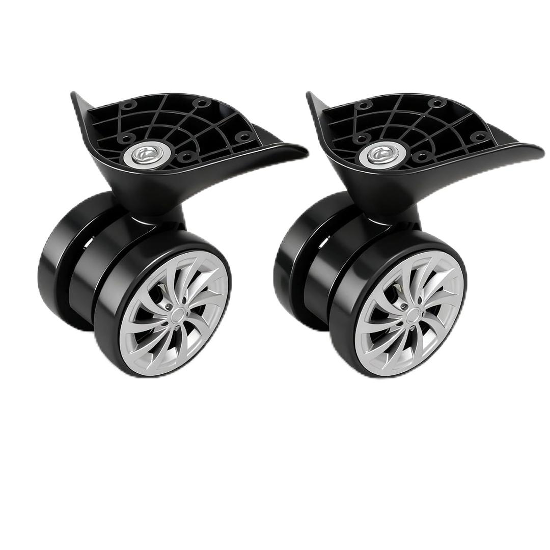 Suitcase Casters 1 Pair Luggage Wheels Replacement, Sturdy Nylon Plastic Luggage Suitcase Wheel 360 Swivel Trunk Luggage Wheel Spare Part Replacement Travel Suitcase Caster Wheels