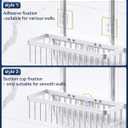 YASONIC Shower Caddy Hanging, Never Rust Shower Organizer Hanging, Aluminum Shower Racks for Inside Shower with Hooks for Razor, Bathroom Organizers and Storage with Soap Holder, Bright Silver