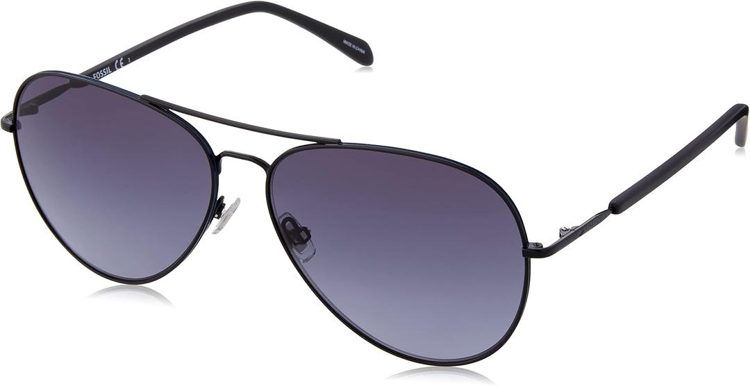 Fossil Men's Male Sunglass Style FOS 3104/ G/ S Aviator, Matte Black, 61mm, 14mm