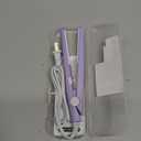 Mini Hair Straightener 2 in 1 Straight and Curly Hair Flat Iron Ceramic Tourmaline Plate 100-240V 20W US Plug (Purple)