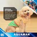 3 x DC Comics Superhero Aquaman Halloween Dog Costume - Officially Licensed Halloween Pet Costumes for Dogs, Size Large (Multicolor)