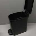 TIPGO Slim Bathroom Trash Can with Lid Soft Close, Step Pedal, 6 Liter / 1.6 Gallon Stainless Steel Trash Bin, Small Garbage Cans for Bedroom, Office, Kitchen (Matte Black)