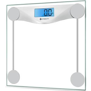 Etekcity Digital Body Weight Bathroom Scale, Large Blue LCD Backlight Display, High Precision Measurements,6mm Tempered Glass, 400 Pounds
