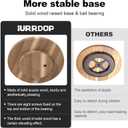 12 inch Wooden Lazy Susan Turntable for Cabinet, Acacia Lazy Susan Organizer for Table Top, Cabinet Fridge, Countertop, Pantry