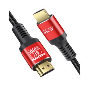 10K 8K HDMI Cable 2.1, 10FT/ 3M Ultra High Speed HDMI Cable Braided Cord, HDMI Cables 48Gbps (8K@60Hz 7680x4320, 4K@120Hz) Supports Dynamic HDR 10 eARC 3D, Dolby Atmos Compatible with Roku TV/PS5/HDTV