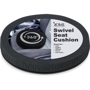 HealthSmart 360 Degree Swivel Seat Cushion, Chair Assist for Elderly, Swivel Seat Cushion for Car, Twisting Disc, Black, 15 Inches in Diameter