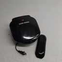 George Foreman 2-Serving Classic Plate Electric Indoor Grill and Panini Press, Black, Small Compact Size, GR10B