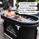 Ice Bath Tub for Athletes - 30in Deep Portable Cold Plunge for Recovery & Cold Water Therapy - 6-Layer Insulated Soaking Tub Stability & Dual-Outlet Rapid Drainage - Indoor Outdoor Adults