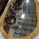 20x30 Oval Rattan Mirror for Wall, Boho Decorative Mirror for Bathroom Vanity, Farmhouse & Natural Home Decor for Bedroom, Living Room