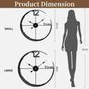 Large Wall Clock, Decorative Modern Wall Clock Round Silent Non-Ticking Battery Operated Clocks for Living Room/Home/Kitchen/Bedroom/Office/School Decor (Black, 30 inch)