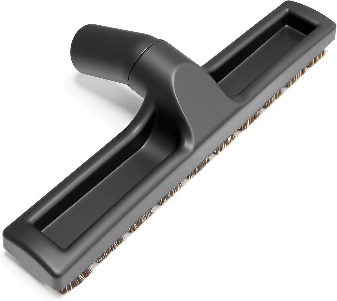 Vacuum Cleaner Floor Brush 32mm (1 1/4 inch) Inner Diameter Universal Vacuum Hardwood Brush with 360-Degree Swivel Head Soft Horsehair Bristles 12-inch Wide Vacuum Brush Attachment