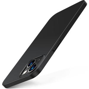 TORRAS Slim Fit for iPhone 13 Mini Case, Ultra-Thin Velvety Touch Secure Grip Case, Scratch-Resistant Slim Hard Plastic iPhone Mini 13 Case Cover, Matte Black