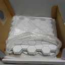 10-Sheet Hexagon Peel and Stick Backsplash, 11.42" x 11.42" White Honeycomb Self-Adhesive Marble Mosaic Wall Tile, Waterproof Stick on Backsplash Tiles for Kitchen Bathroom Shower