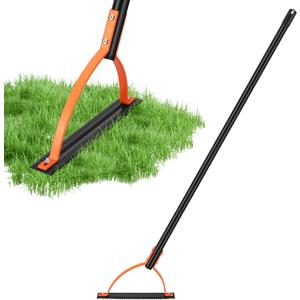 60 INCH Weed Grass Cutter with Double-Edged Serrated Sharp Steel Blade, Weed Cutter Tool, Manual Weed Whacker, Grass Whip, Stand Up Heavy Duty Weeder Tool with Long Handle for Weeds Yard
