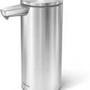 simplehuman 9 oz. Touch-Free Automatic Rechargeable Sensor Pump, Brushed Stainless Steel, New
