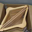 HOUSE DAY Wooden Hangers 30 Pack, Solid Wood Clothes Hangers with Non Slip Pant Bar, Heavy Duty Wooden Coat Hanger for Closet, Smooth Finish Wood Hangers for Shirts, Suits Jackets, Dress, Natural