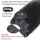 Kinky Curly Clip In Hair Extensions for Black Women Human Hair, Urbeauty Curly Hair Extensions Clip in Human Hair for Black Girl, 3c 4a Kinky Curly Hair Clip Ins for Women 10 Inch (Pack of 1), Kinky Curly Clip in Extensions