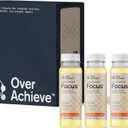 3 x Focus Drink for Concentration- Contains Yerba Mate, Ashwagandha and Lions Mane Mushroom with Advanced Nanoscience Technology - 3 Pack Brain Focus Drink, Orange Flavor, 2oz