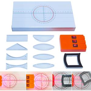 EXBEPE Physics Optics Experiment Set Prisms Convex Lens Triple Laser Refraction School Light Refraction Reflection Learning Educational Science Kits