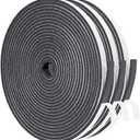 Yotache Weather Stripping Door Seal Strip 1/4" x1/8", New Adhesive Foam Insulation Seal Tape for Door Jamb Frame, Windows, 3 Rolls x 16.5ft, Total 50ft Long