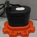 AgiiMan Pool Cover Pump Above Ground - 850 GPH Submersible Water Pump for Pool Draining, Portable Small Sump Pumps with 16' Drainage Hose and 25' Power Cord, 3 Adapters, Black