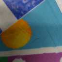 Horaldaily Birthday Tablecloth 70x70 Inch Round, Happy Birthday Ballon Blue Washable Seasonal Table Cover for Party Picnic Dinner Decor