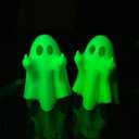 Middle Finger Ghost Luminous Miniature Resin Ghost Figurines Glow in The Dark, Fairy Garden Accessories Micro Landscape Ghost Statue for Outdoor Patio Lawn Yard Gardening Potted Decoration (1pc)