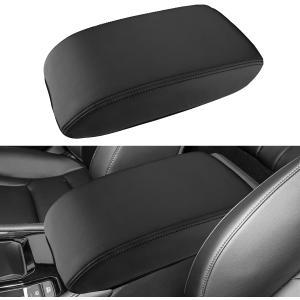 INTGET for 2026 Honda Accord Accessories Center Console Armrest Cover 2023 2024 2025 Leather Arm Rest Box Lid Middle Console Seat Cover Protector(Black Stitches,2023+)
