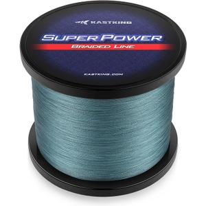 KastKing SuperPower Braided Fishing Line - Abrasion Resistant Braided Lines  Incredible Superline  Zero Stretch  Smaller Diameter  A Must-Have! (15lb(500 Yds), X4-Low-Vis Gray)