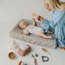 Baby Wipes Cover  Universal Size, One Size Fits All Wipes Packages | Muslin Cotton Tissue Cover for Nursery, Diaper Bag & Changing Table, Station | Gingham & Neutral Patterns (Cream Daisy)