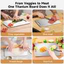 Titanium Cutting Board for Kitchen Set of 3, Cutting Board Double Sided Food Grade, 2026 Upgrade Chopping Boards with Handle for Meats, Fruits, Vegetables, Dishwasher Safe, Ideas Gifts for Mothers Day