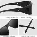 Night Driving Glasses for Men Women Fit Over Sunglasses Anti Glare Polarized HD Night Vision Glasses (A3 Matte Black/Grey)