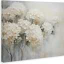 Subtle Fading White Hydrangeas, 24 x 30 Inch Canvas Wall Art